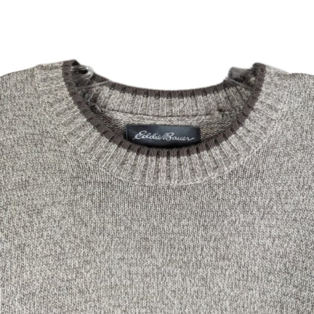 Eddie Bauer 100% cotton Brown Pullover Sweater Men’s Size XL - NWOT - Picture 3 of 13